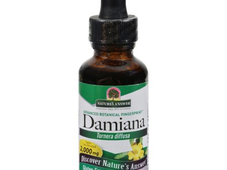 Nature s Answer Damiana Leaf Alcohol Free - 1 Fl Oz For Sale