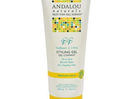 Andalou Naturals Medium Hold Styling Gel Sunflower And Citrus - 6.8 Fl Oz For Cheap