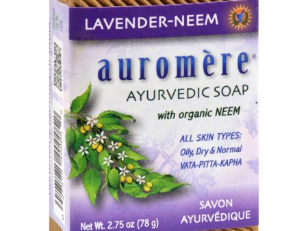 Auromere Bar Soap - Ayurvedic Lavender Neem - 2.75 Oz Supply