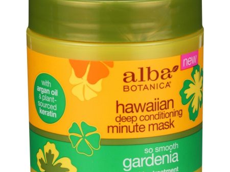 Alba Botanica Deep Conditioning Minute Mask - Hawaiian - So Smooth Gardenia - 5.5 Oz Online Hot Sale