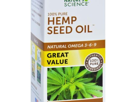 Natures Science Hemp Seed Oil - 100 Percent Pure - 84 Softgels Discount