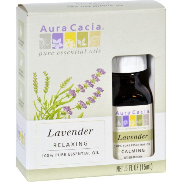 Aura Cacia Essential Oil Lavender - 0.5 Fl Oz - Case Of 3 Online Hot Sale