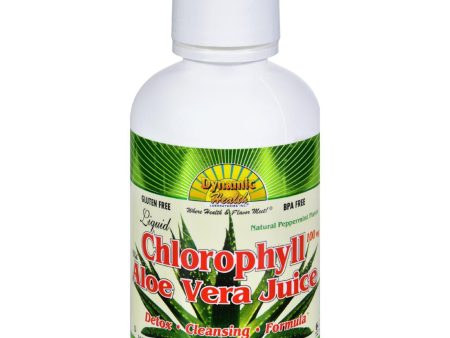 Dynamic Health Liquid Chlorophyll With Aloe Vera Juice Spearmint - 16 Fl Oz Online now