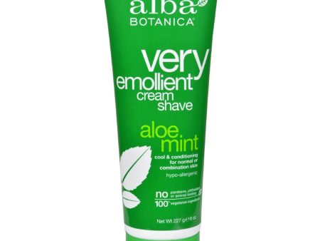 Alba Botanica Moisturizing Shave Cream Aloe Mint - 8 Fl Oz Online now