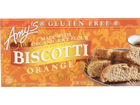 Amys Biscotti - Organic - Orange - Gluten Free - 4 Oz - Case Of 6 Online Hot Sale