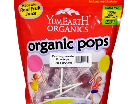 Yummy Earth Organic Pomegranate Pucker Lollipops - 12.3 Oz Online Hot Sale