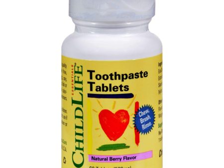 Childlife Toothpaste Tablet Natural Berry - 60 Tablets Online Hot Sale