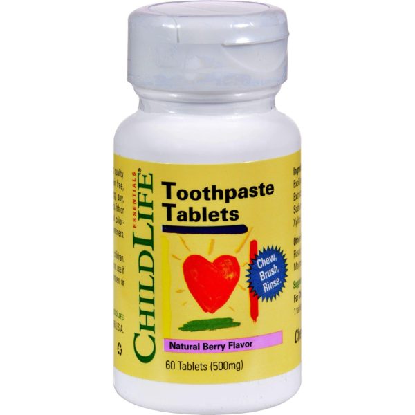 Childlife Toothpaste Tablet Natural Berry - 60 Tablets Online Hot Sale