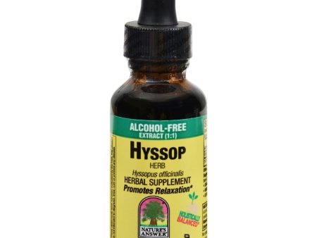 Nature s Answer Hyssop Extract - Alcohol-free - 1 Oz For Sale