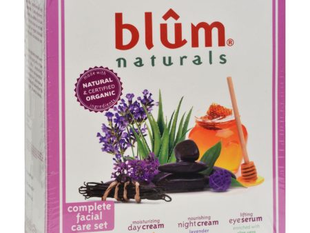 Blum Naturals Complete Facial Care Set - 3 Piece Set Supply