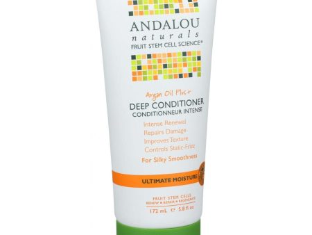 Andalou Naturals Conditioner - Ultimate Moisture Deep - Argan Oil Plus - 6 Oz Discount