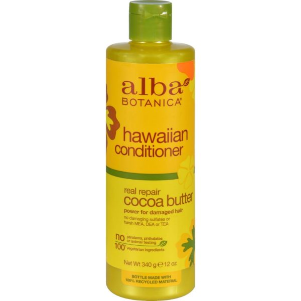 Alba Botanica Hawaiian Hair Conditioner Cocoa Butter - 12 Fl Oz Supply