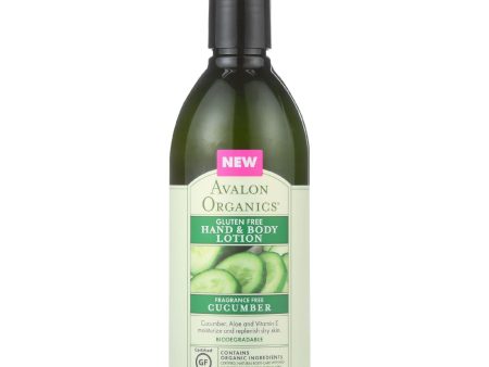 Avalon Organics Hand And Body Lotion - Cucumber - Gluten Free - 12 Oz - 1 Each Online Hot Sale