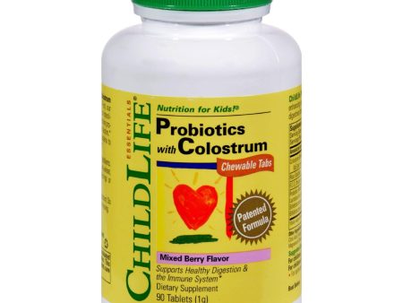 Childlife Probiotics Plus Colostrum Mixed Berry - 90 Chewable Tablets Online Hot Sale