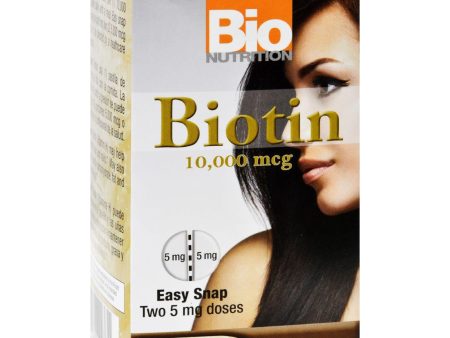 Bio Nutrition Inc Biotin - 10000 Mcg - 60 Tablets Hot on Sale