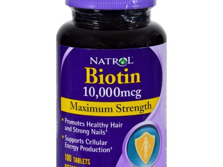 Natrol Biotin - 10000 Mcg - 100 Tablets Sale