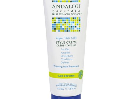 Andalou Naturals Style Creme - Argan Stem Cells - 5.8 Oz on Sale