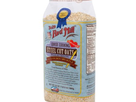 Bob s Red Mill Quick Cooking Steel Cut Oats - 22 Oz - Case Of 4 Hot on Sale