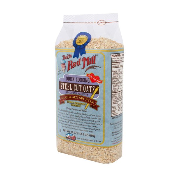 Bob s Red Mill Quick Cooking Steel Cut Oats - 22 Oz - Case Of 4 Hot on Sale