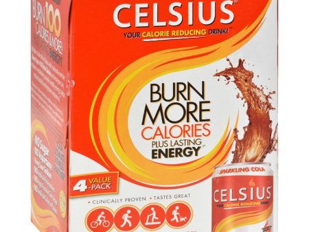 Celsius Calorie Burning Drink - Sparkling Cola - 4-12 Oz For Cheap