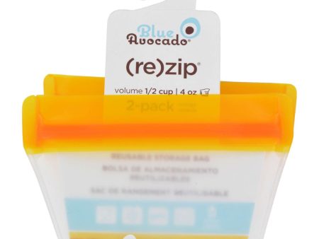 Blue Avocado Bag - Re-zip - Half Cup - Orange - 2 Pack Online Hot Sale