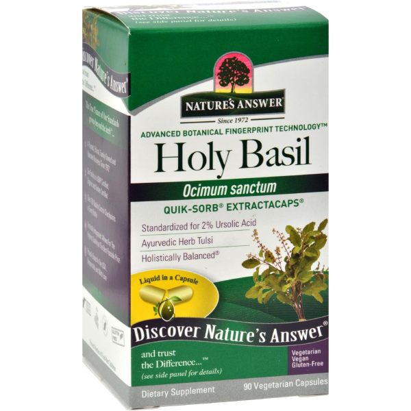 Nature s Answer Holy Basil - 90 Liquid Capsules For Cheap