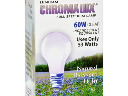 Chromalux Standard Clear Light Bulb - 60 Watt - 1 Bulb Sale