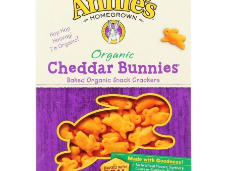 Annies Homegrown Snack Crackers - Organic - Cheddar Bunnies - 6.75 Oz - Case Of 12 Hot on Sale