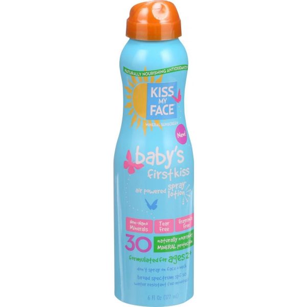 Kiss My Face Sunscreen - Mineral - Continuous Spray - Babys First Kiss - Spf 30 - 6 Oz Cheap